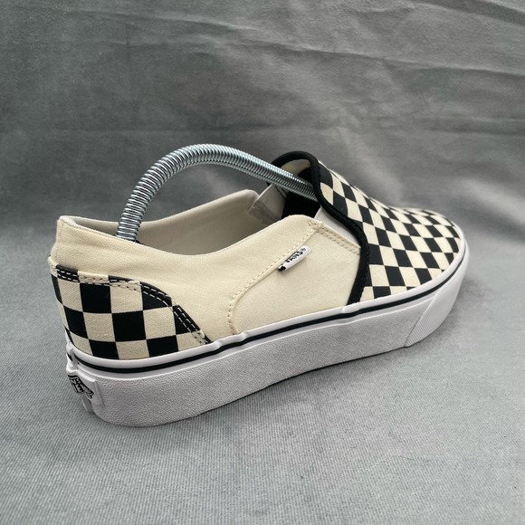 Vans Women’s Asher Checkerboard Platform Sneakers Slip On Shoes Size 11 - Picture 2 of 10